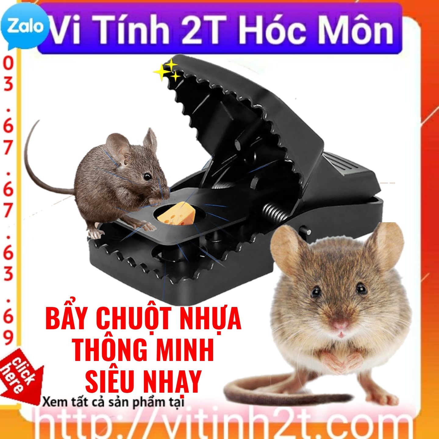 BẨY CHUỘT NHỰA THÔNG MINH - SIÊU NHẠY