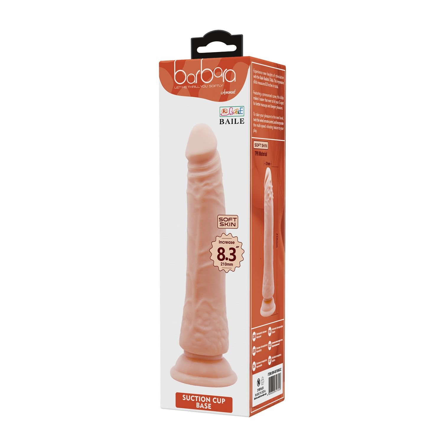 Dương Vật Dính Tường Barbara Baile BW-007006GC 21cm siêu mềm uốn hình tạo hình đủ kiểu | Dương vật giả silicon cao cấp | Dildo dính tường siêu thật | Đồ chơi tình yêu cho nữ | Sản phẩm phòng the cao cấp | Giao hàng kín đáo nhanh chóng | Vi Tính Hóc Môn