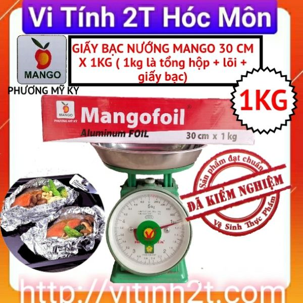 Giấy bạc nướng Mango 1kg ( lõi + hộp+ giấy bạc) nướng thực phẩm, cá bảo quản thức ăn mangofoil