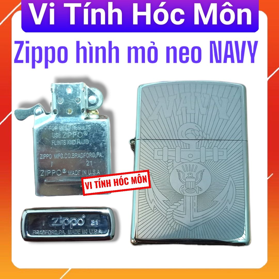 (Hình mỏ neo Navy) QUẸT ZIPPO USA XỊN - NHIỀU HÌNH