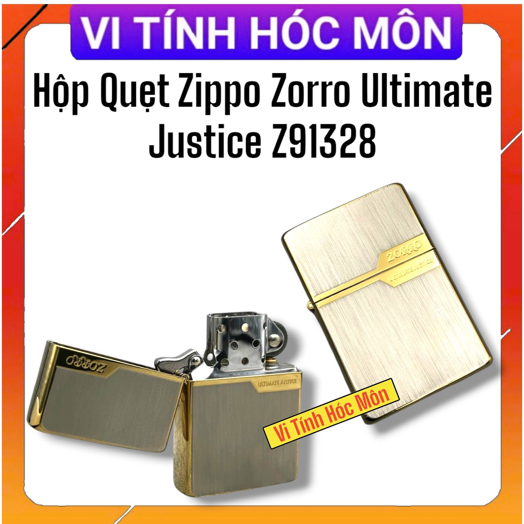 Hộp Quẹt Zippo Zorro Ultimate Justice Z91328 bật lửa hóc môn