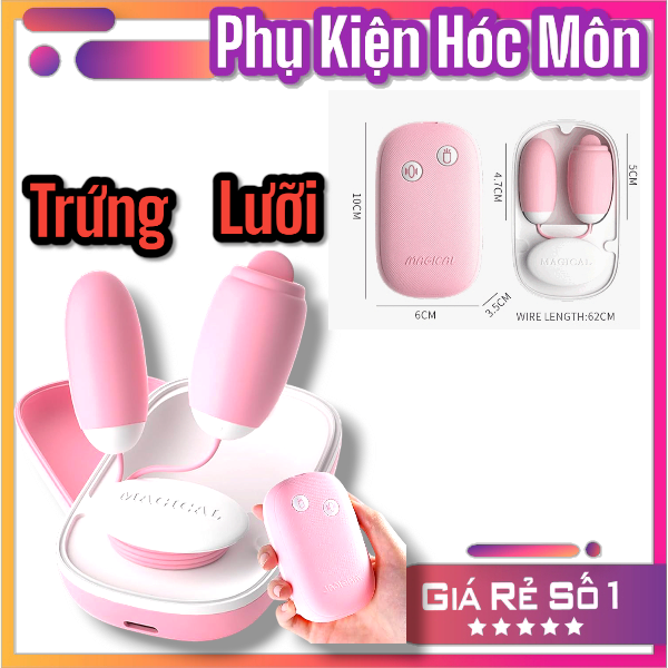 Hộp Trứng Rung 2 Đầu Magic Box | Kích Thích Rung & lưỡi | Màu Tím Sướng Mạnh | Hàng Chính Hãng | Vi Tính Hóc Môn