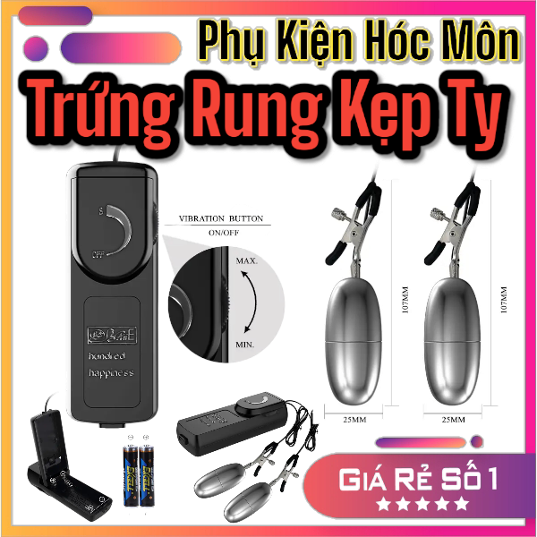 Trứng rung kẹp vú rung inox đa tần số Nipple Sextoy, Kích thích vú | Kẹp vú rung cực mạnh đa chế độ | Kích thích đầu ti inox rung cực khoái | Đồ chơi tình yêu cho nữ và cặp đôi | Sản phẩm kích dục inox cao cấp | Vi Tính Hóc Môn