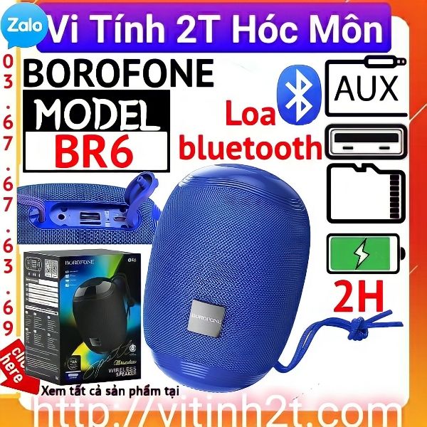 Loa Bluetooth Borofone BR6 V5.0 Âm Thanh Lớn Rõ