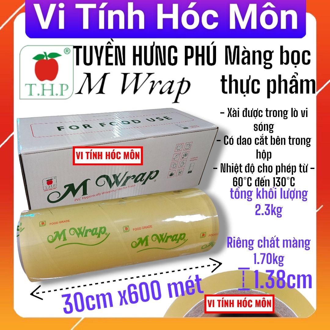 MÀNG BỌC THỰC PHẨM - PLASTIC M-WRAP T.H.P 30CM ( BOX ) mwrap m300 30cm-600