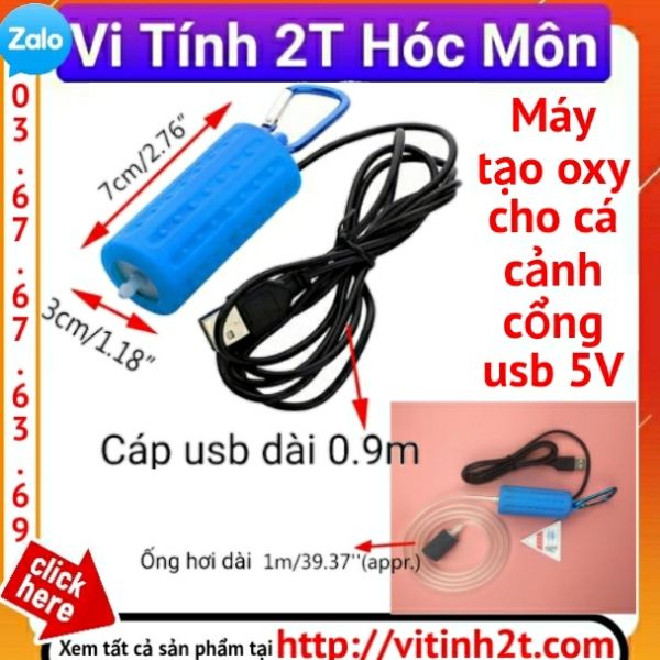 Máy tạo Oxy oxi USB 5V Mini cho hồ cá cổng USB