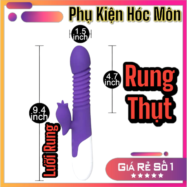 Rabbit Vibrator 9 Speeds | Dương vật giả FOX rung thụt phát nhiệt | Có lưỡi liếm kích thích | Silicone mềm cao cấp | Công nghệ xoay – thụt 4D | Máy rung thỏ màu tím Purple | Đồ Chơi Tình Yêu | Kích thích điểm G – A | Rung mạnh – êm | Sạc nhanh | Chính hãn