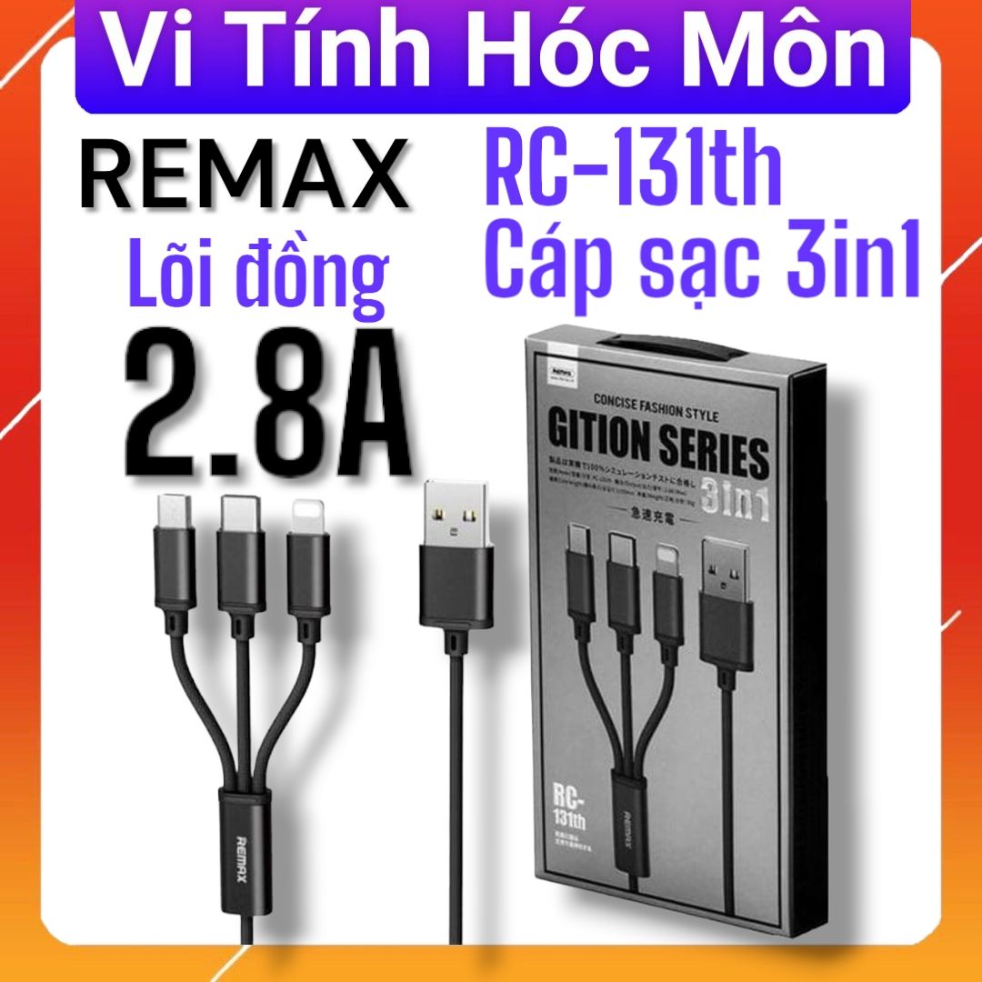 Remax RC-131th cáp sạc 3 đầu