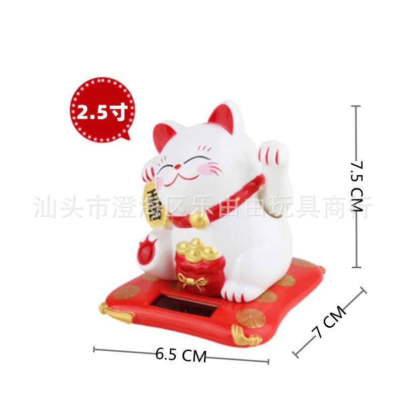 (size nhỏ ) Mèo thần tài vẫy tay pin năng lượng mặt trời