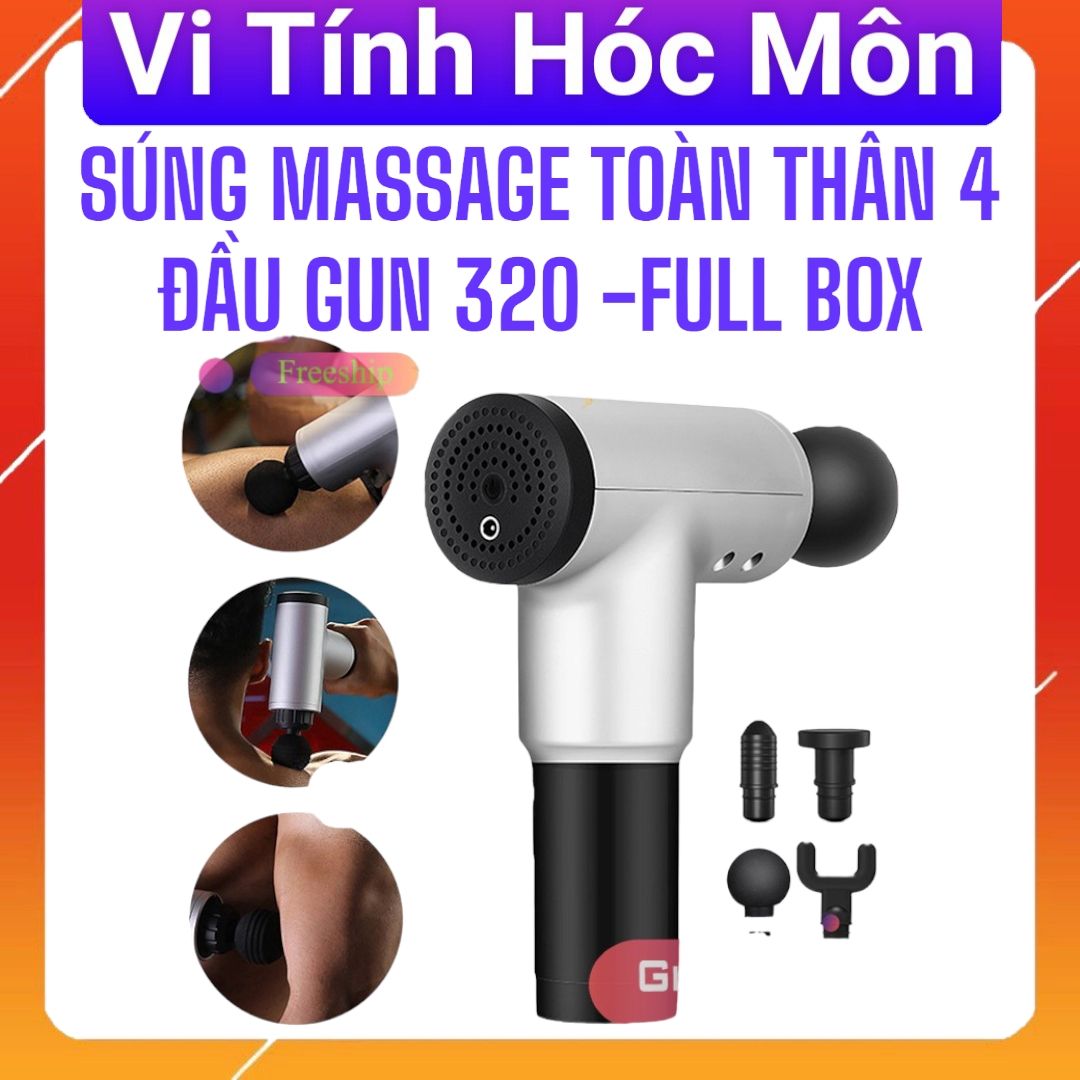 SÚNG MASSAGE TOÀN THÂN 4 ĐẦU GUN 320 -FULL BOX