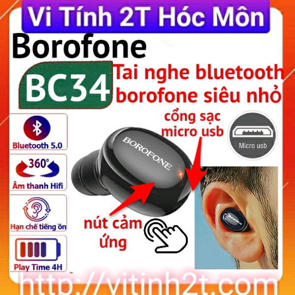 Tai nghe bluetooth borofone bc34 mini