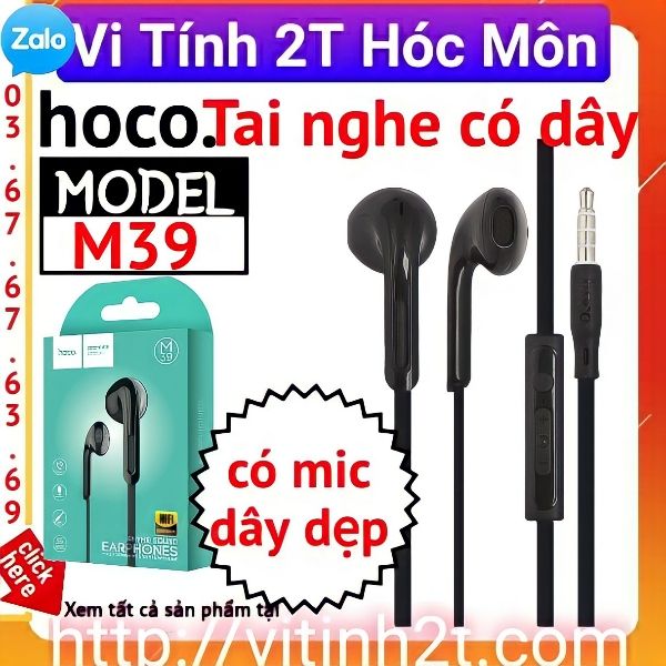 Tai Nghe Có Micro HoCo M39 Âm Thanh Cực Chuẩn