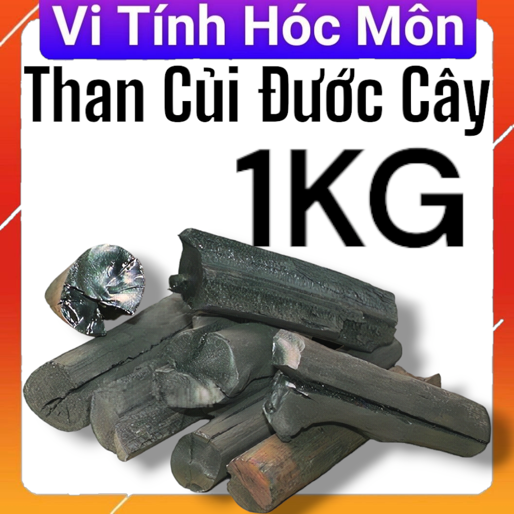 Than củi 1 kg THAN CỦI ĐƯỚC CÂY THAN ĐƯỚC CÂY HÓC MÔN THAN NƯỚNG THAN NẤU