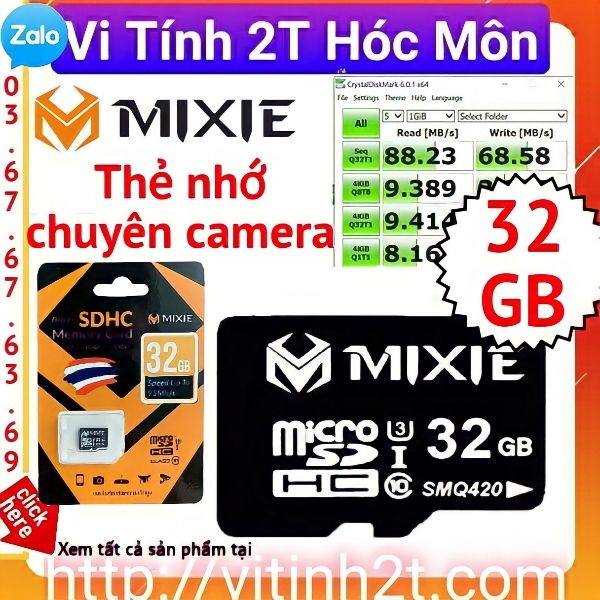 Thẻ nhớ 32gb Mixie chuyên camera thẻ nhớ chuyên camera