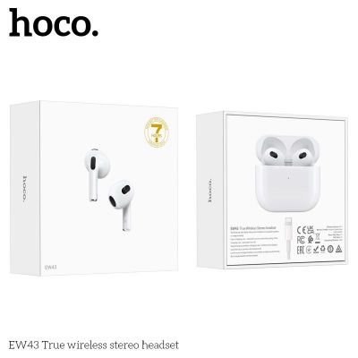 ( có Vat) Tai Nghe Bluetooth Hoco EW43 V5.3 | Cao Cấp 7H Nghe Nhạc | Tích Hợp Micro Đàm Thoại | Âm Thanh Sống Động | Tai Nghe Hóc Môn