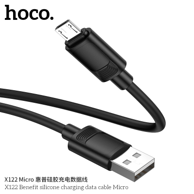 ( USB - MICRO USB) Cáp sạc dữ liệu silicon siêu dẻo Benefit Hoco X122 Micro