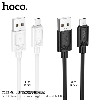 ( USB - MICRO USB) Cáp sạc dữ liệu silicon siêu dẻo Benefit Hoco X122 Micro