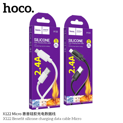 ( USB - MICRO USB) Cáp sạc dữ liệu silicon siêu dẻo Benefit Hoco X122 Micro