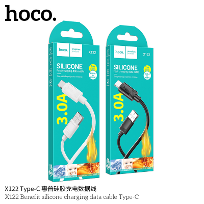 ( USB - TYPE C) Cáp sạc dữ liệu silicon siêu dẻo Benefit Hoco X122 Type-C