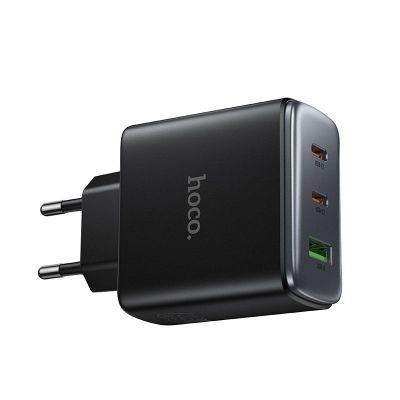 Củ Sạc Cốc sạc nhanh HOCO C160A có 2 cổng typeC + 1 cổng USB sạc nhanh PD60W + QC3.0