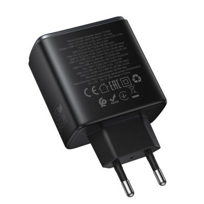Củ Sạc Cốc sạc nhanh HOCO C160A có 2 cổng typeC + 1 cổng USB sạc nhanh PD60W + QC3.0