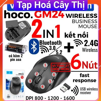 Hoco GM24 Chuột không dây 2in1 bluetooth & wireless Mouse