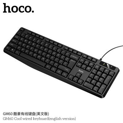 Bàn phím có dây Hoco GM60 Cool | Phiên bản tiếng Anh hiện đại | Bàn phím văn phòng & chơi game | Thiết kế sang trọng, bấm êm | Kết nối USB ổn định, độ bền cao | Phụ kiện máy tính chất lượng | Mua bàn phím chính hãng giá tốt | Vi Tính Hóc Môn