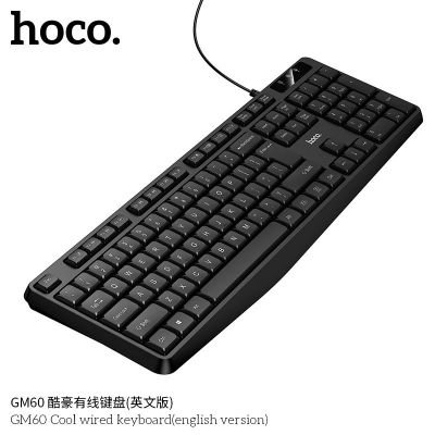 Bàn phím có dây Hoco GM60 Cool | Phiên bản tiếng Anh hiện đại | Bàn phím văn phòng & chơi game | Thiết kế sang trọng, bấm êm | Kết nối USB ổn định, độ bền cao | Phụ kiện máy tính chất lượng | Mua bàn phím chính hãng giá tốt | Vi Tính Hóc Môn