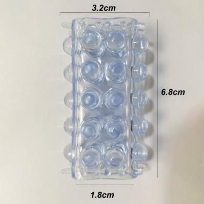 Bao đôn khúc giữa 30 bi siêu mềm mịn Men's Delay Ring with Spiked Crystal Set 30-Bead Particle Lock Semen Ring 100% Waterproof