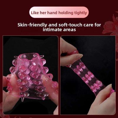 Bao đôn khúc giữa 30 bi siêu mềm mịn Men's Delay Ring with Spiked Crystal Set 30-Bead Particle Lock Semen Ring 100% Waterproof