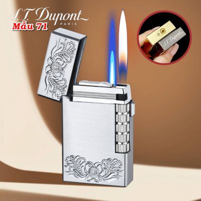 BẬT LỬA DUPONT 2 CHẾ ĐỘ LỬA HÌNH HOA VĂN M-71 (S.T. DUPONT) - (XÀI GAS)