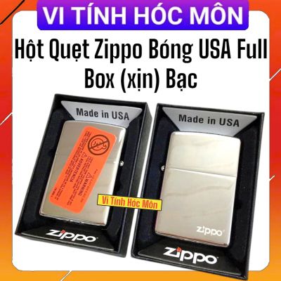 Bật lửa QUẸT ZIPPO USA TRƠN BÓNG FULL BOX