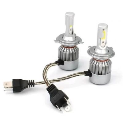 Bộ 2 đèn pha LED C6 H4 cao cấp 36w-3800LM công suất thực