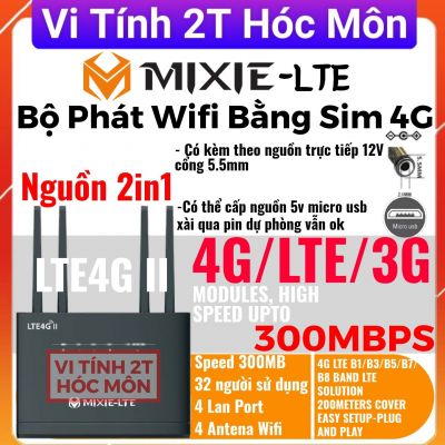 BỘ PHÁT 4G WIFI MIXIE LTE 4G - 4 ANTEN - 4 CỔNG LAN HỖ TRỢ LÊN ĐẾN 32 THIẾT BỊ