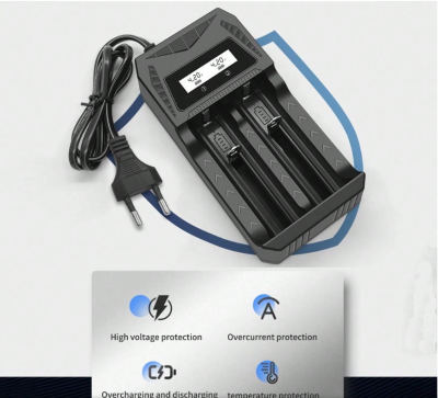Bộ sạc pin đa năng MS-82ACD | Sạc nhiều loại pin 26650, 21700, 18650, 14500 | Sạc nhanh ổn định | An toàn dễ sử dụng | Sạc pin AA AAA | Chính hãng giá tốt | Vi Tính Hóc Môn