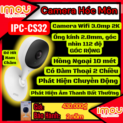 (có VAT) Camera Wifi IMOU Cue C32 3MP | IPC-C32SP IPC-C32EP | Camera Trong Nhà | Quan Sát 2K | Đàm Thoại 2 Chiều | Hồng Ngoại Đêm | Phát Hiện Chuyển Động | Cảnh Báo Điện Thoại | Lưu Thẻ Nhớ | Xem Từ Xa | Chính Hãng IMOU | Vi Tính Hóc Môn | imou Hóc Môn