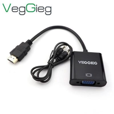 ( CÓ VAT) Cáp HDMI sang VGA VegGieg V-Z902 | Cáp chuyển HDMI to VGA có Audio | Bộ chuyển HDMI sang VGA Full HD 1080P | Cáp HDMI sang VGA cho PC Laptop | Cáp chuyển tín hiệu HDMI sang VGA | HDMI to VGA Adapter có âm thanh | Cáp HDMI sang VGA chính hãng | C