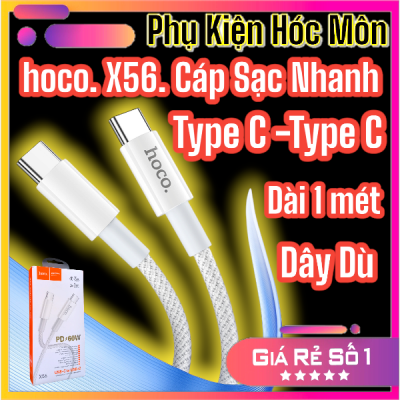 Cáp sạc dữ liệu Hoco X56 chính hãng 60W | Cáp Type-C sang Type-C sạc nhanh | Truyền dữ liệu tốc độ cao | Dây bền chắc lõi đồng tinh khiết | Vi Tính Hóc Môn