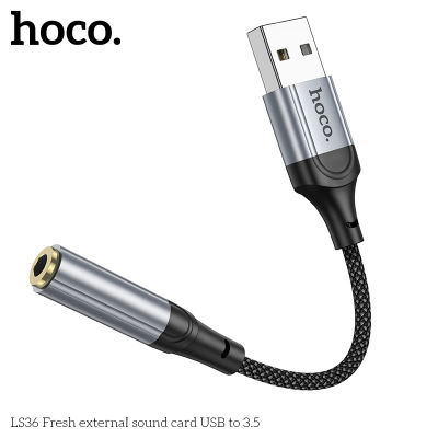 SOUND CARD ÂM THANH NGOÀI USB SANG 3.5 HOCO LS36 FRESH