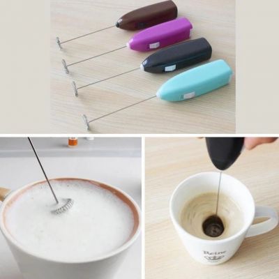 Cây đánh trứng cafe cầm tay xài pin tạo bọt, đánh tạo kem Máy Đánh Caffe Trứng Cầm Tay Mini Dùng Pin Tạo Bọt