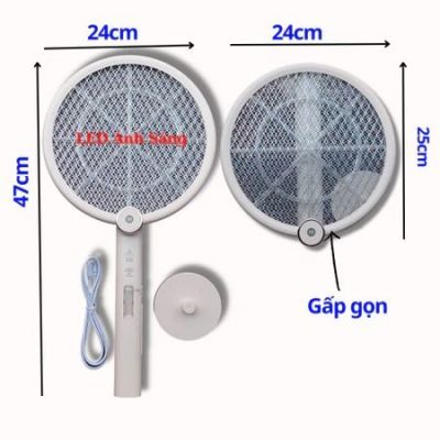 Cây Vợt Muỗi Thông Minh, Gấp Gọn 2in1 DP G839