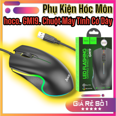 Chuột gaming Hoco GM19 có dây LED nhiều màu | Chuột chơi game chuyên nghiệp | Thiết kế bắt mắt | Độ chính xác cao | Giao nhanh, bảo hành chính hãng | Vi Tính Hóc Môn