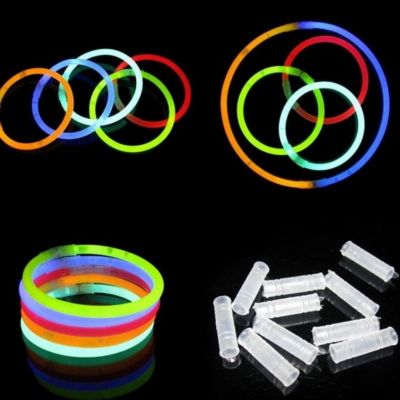 Combo 100 Que Vòng Tay Phát Sáng, Vòng Tay Dạ Quang Phát Sáng Trong Bóng Tối Nhiều Màu Sắc Tươi Tắn Rực Rỡ Cho Các Bé