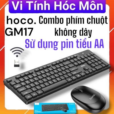 Combo bàn phím chuột không dây hoco GM17 2.4G wireless keyboard mouse set phím chuột ko dây