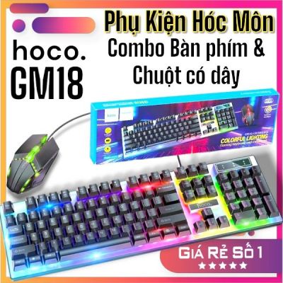 combo phím chuột có dây hoco GM18 có led