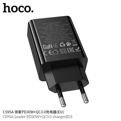 Củ sạc Cốc sạc Hoco CS95A Leader PD30W+QC3.0 MỚI (EU)