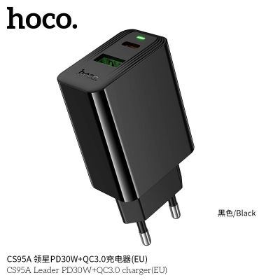 Củ sạc Cốc sạc Hoco CS95A Leader PD30W+QC3.0 MỚI (EU)