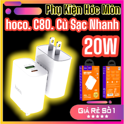 Củ Sạc Nhanh 2 Cổng CAO CẤP Hoco C80/C80A Sạc 3.0 PD | Cốc Sạc Hoco Chính Hãng | Sạc Nhanh iPhone Samsung | Sạc An Toàn Bền Bỉ | Phụ Kiện Sạc Chất Lượng Cao | Giá Rẻ Giao Nhanh | Vi Tính Hóc Môn
