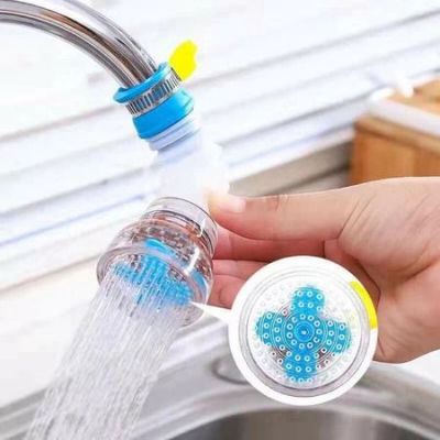 Đầu Vòi Lọc Nước Tăng Áp 360 Độ Có thể kéo dài ,Uống Cong Rút Ngắn Có Khóa Cổ Dê, Cánh Quạt