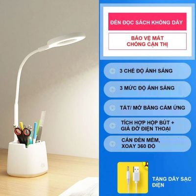 ĐÈN HỌC ĐỂ BÀN DP 6055B 2 CHẾ ĐỘ SÁNG CÓ HỘC ĐỰNG BÚT